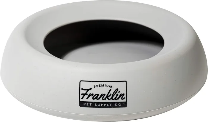 Franklin Sports Spill-proof travel bowl, 16 oz; White/Gray