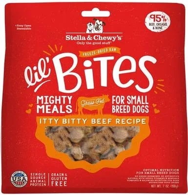 Stella & Chewy's Lil Bites Itty Bitty Beef, Itty Bitty Beef Recipe; 7 oz bag