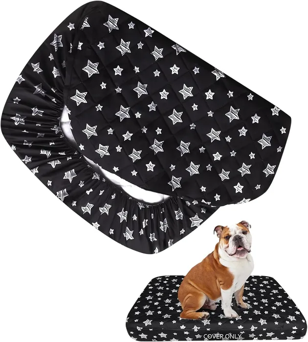 Moonsea Black Star bed cover, 22 x 35 x 5 in; Black Star; cover only