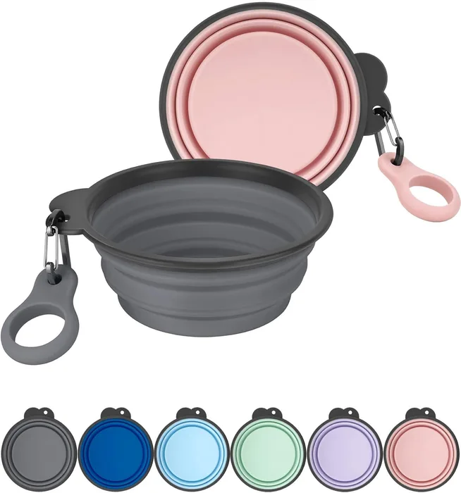 AONKEY Collapsible travel bowls, Small; 15 oz; 2 pack