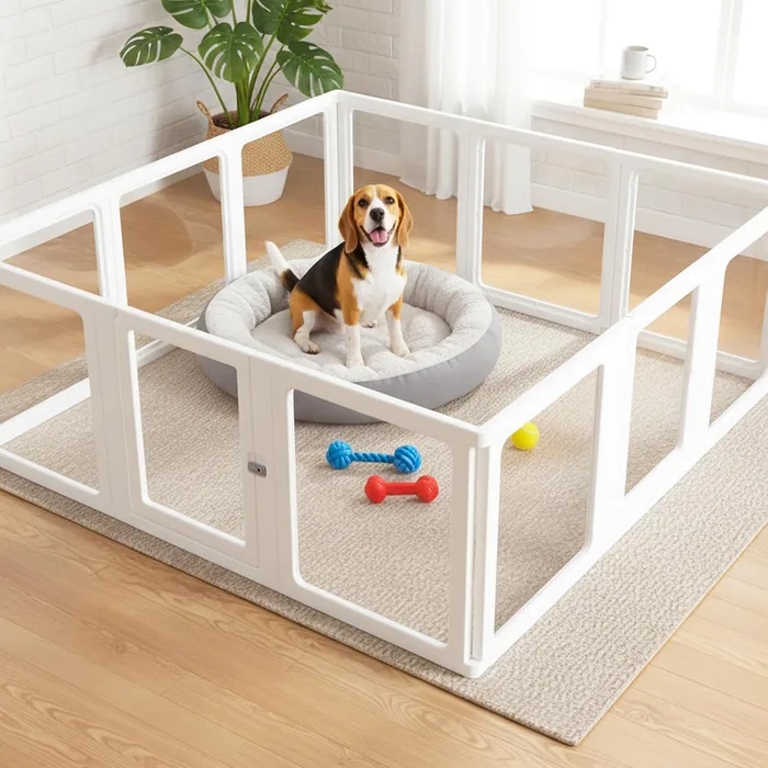 Citylife Clear playpen with door, Clear; with door; 12 panels