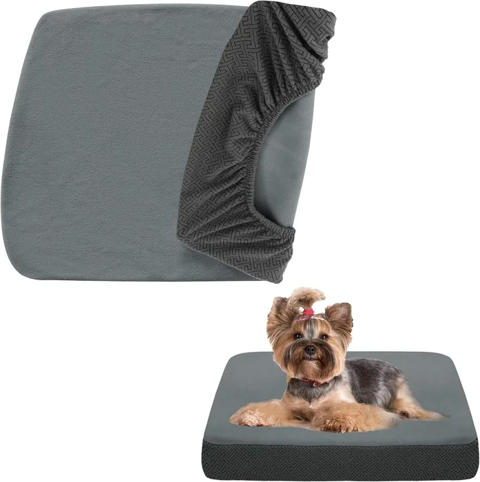 SOFTOWN Waterproof bed cover, 20 x 15 x 6 in; Grey; cover only