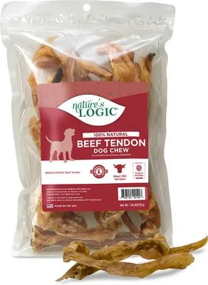 Nature’s Logic Beef tendon chews, Beef Tendon; 1 lb bag
