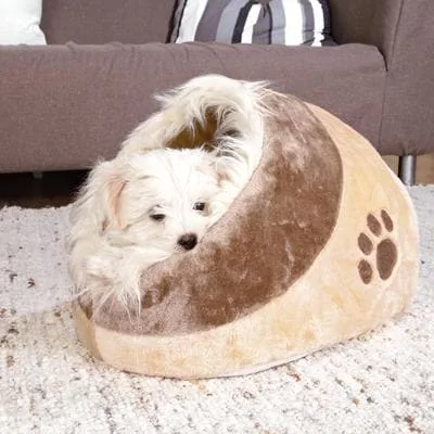 TRIXIE Minou cuddly cave bed, Minou; One Size; 13.75 L x 16 W x 10.25 H in