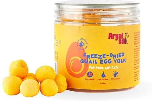 Arya Sit Freeze-dried egg-yolk treats, Egg Yolk; 4.68 oz jar