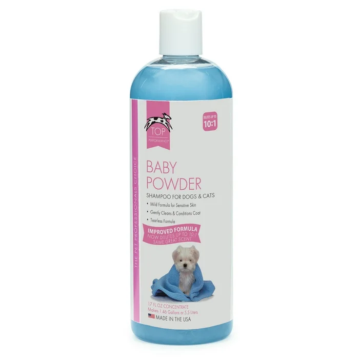 Top Performance Baby Powder Shampoo, 17 fl oz / 502.7 ml; for dogs and cats