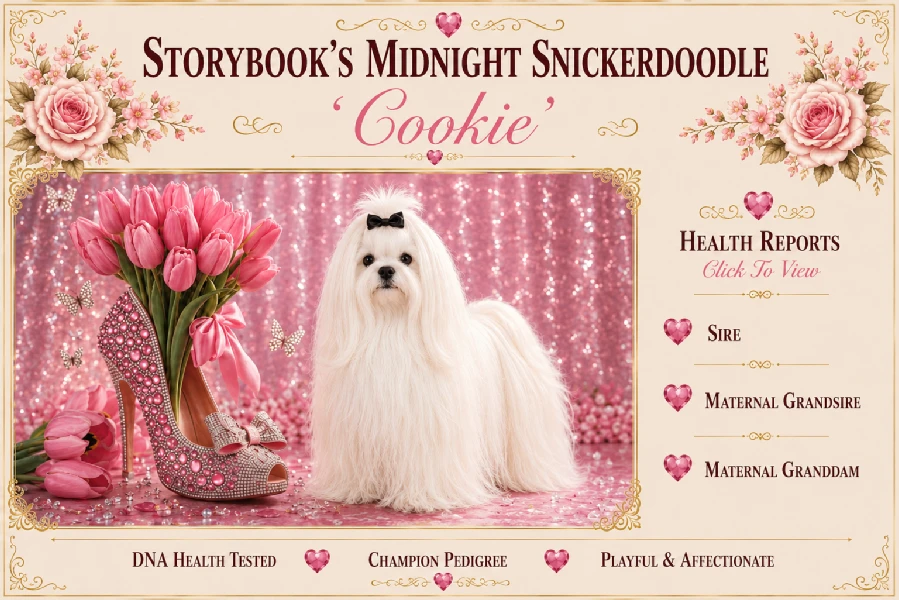 Cookie in the original Storybook portrait presentation
